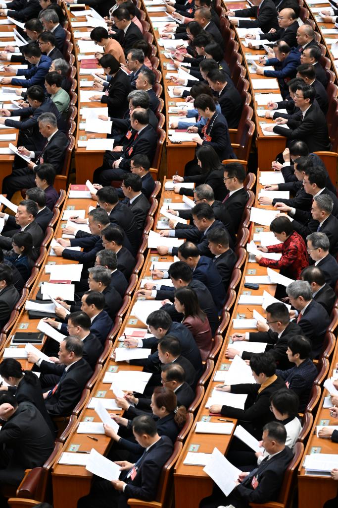 3月5日，第十四届全国人民代表大会第二次会议在北京人民大会堂开幕。新华社记者 牟宇 摄